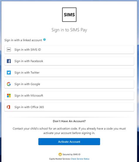 sims pay log in.